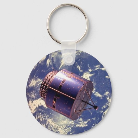 Weersatellietmodel in de ruimte sleutelhanger (Voorkant)