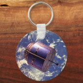 Weersatellietmodel in de ruimte sleutelhanger (Voorkant)