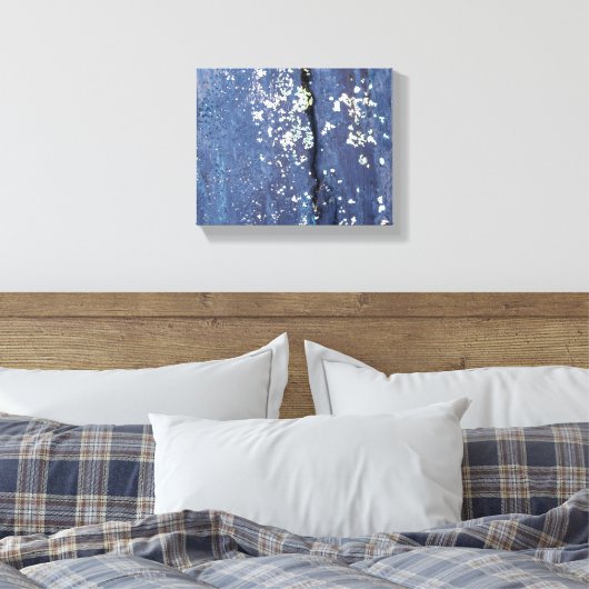 weersblauwe verf, abstract canvasafdruk canvas afdruk (Insitu (Slaapkamer))