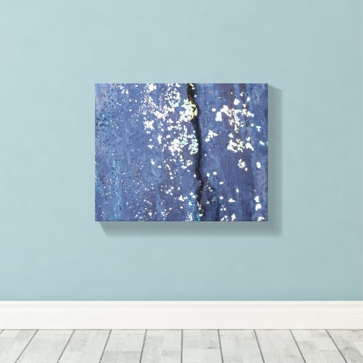 weersblauwe verf, abstract canvasafdruk canvas afdruk (Insitu (Houten vloer))