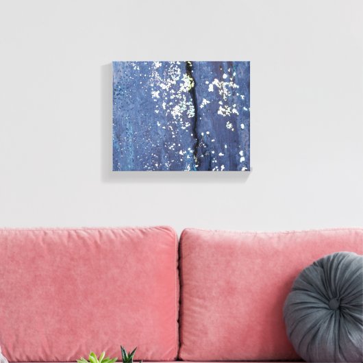 weersblauwe verf, abstract canvasafdruk canvas afdruk (Insitu (Woonkamer))