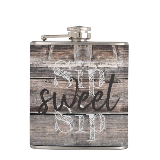 weershout met nood SIP SWEET SIP | Heupfles (Voorkant)