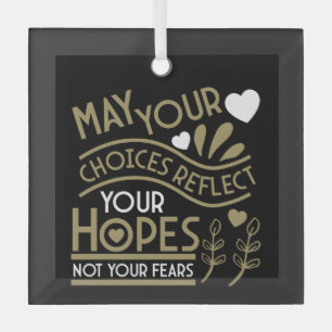 Weerspiegel Je Hoop Motivatie Glas Ornament