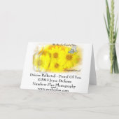 Weerspiegelde madeliefjes - wij zijn zo Trots van Kaart (Achterkant)