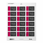 Weerspiegelen Etiket (Full Sheet)