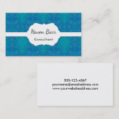 Weerspiegelende, Caleidoscopische Abstracte Blauw, Visitekaartje (Voorkant / Achterkant)