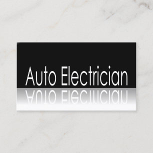 Weerspiegelende Tekst - AutoElektricien - Visitekaartje