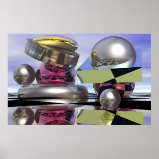 Weerspiegelende werelden poster