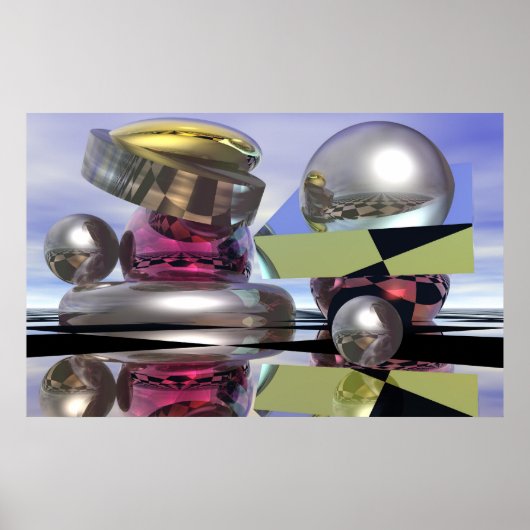 Weerspiegelende werelden poster (Voorkant)