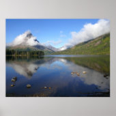 Weerspiegeling bij Two Medicine Lake Poster (Voorkant)