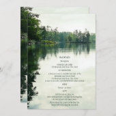 Weerspiegeling op bergmeer rustige trouwdetails (Voorkant / Achterkant)