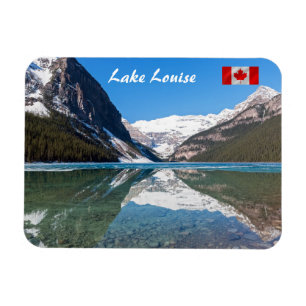 Weerspiegeling op Lake Louise - Banff NP, Canada Magneet