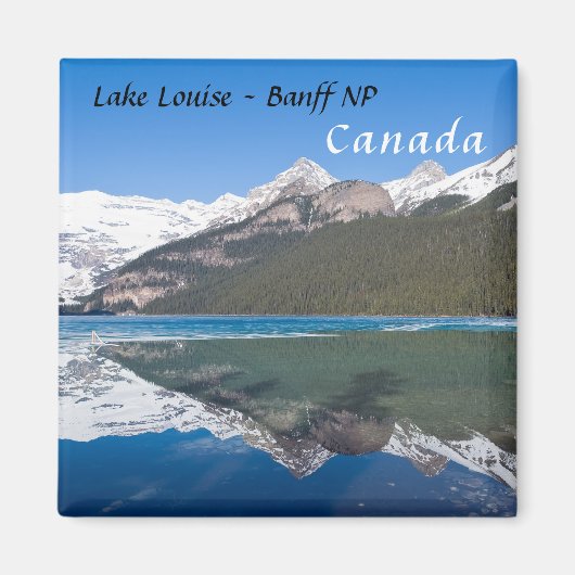 Weerspiegeling op Lake Louise - Banff NP, Canada Magneet (Voorkant)