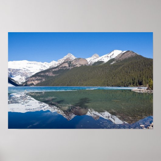 Weerspiegeling op Lake Louise - Banff NP, Canada Poster (Voorkant)