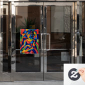 Weerspiegeling Raamsticker (Kantoordeur)