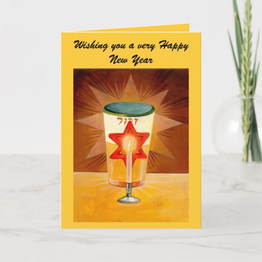 Weerspiegeling van een kaars - feestdagen kaart (Voorkant)