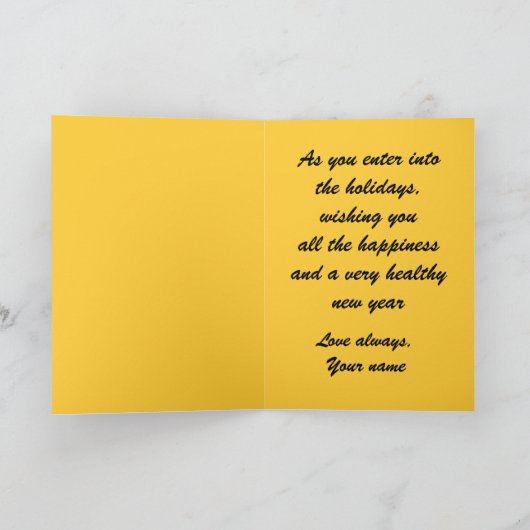 Weerspiegeling van een kaars - feestdagen kaart (Binnen)