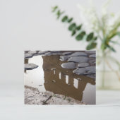 Weerspiegeling van het Colosseum in een plas - Rom Briefkaart (Staand voorkant)