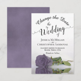 Weerspiegeling van Paarse Roos- en ruilplannen Save The Date