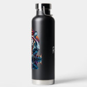 Weerspiegeling van tijger die water drinkt waterfles (Links)