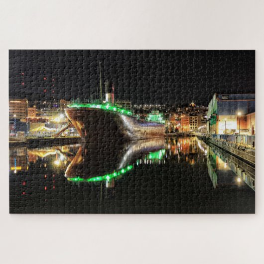 Weerspiegeling William A Irvin Schip, Duluth Minne Legpuzzel (Horizontaal)