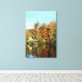 Weerspiegelingen in Jersey Canvas Afdruk (Insitu (Houten vloer))