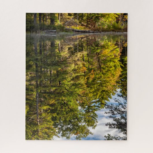 Weerspiegelingen in Red Eagle Pond | Witte Bergen Legpuzzel (Verticaal)