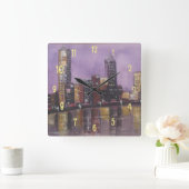 Weerspiegelingen van de Lichten van de Stad Vierkante Klok (Huis)