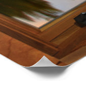 Weerspiegelingen van het bergmeer Fake Window Illu Poster (Hoek)