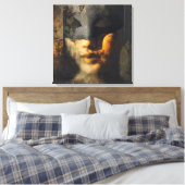 Weerspiegelingen van Intel — gotische surrealistis Canvas Afdruk (Insitu (Slaapkamer))