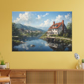 Weerspiegelingen van Stilte Canvas Afdruk (Insitu (Woonkamer))