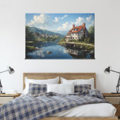 Weerspiegelingen van Stilte Canvas Afdruk (Insitu (Slaapkamer))