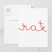 Weerspiegelvormig ontwerp met liefdesinstelling briefkaart (Voorkant / Achterkant)