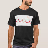 Weerspiegelvormig ontwerp met liefdesinstelling t-shirt (Voorkant)