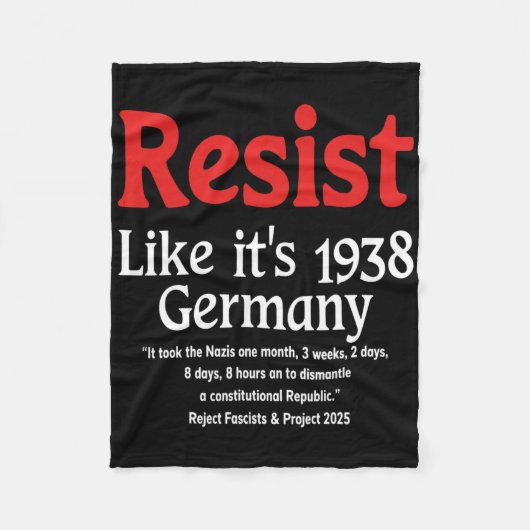 Weersta alsof het 1938 Duitsland 18 is Fleece Deken (Voorkant)