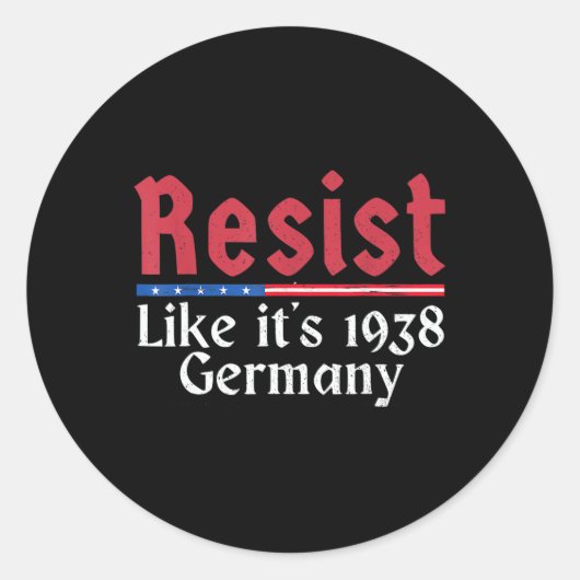 Weersta alsof het 1938 Duitsland 1 is Ronde Sticker (Voorkant)