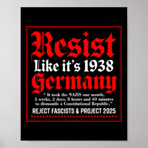 Weersta alsof het 1938 Duitsland 9 is Poster