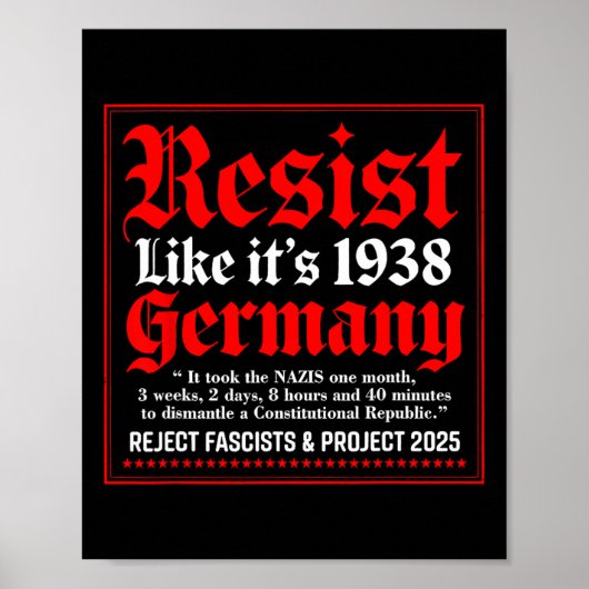 Weersta alsof het 1938 Duitsland 9 is Poster (Voorkant)