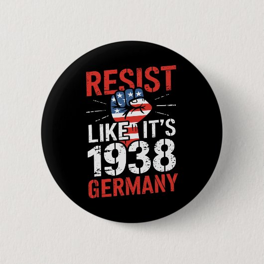 Weersta alsof het 1938 Duitsland Activist Afwijzen Ronde Button 5,7 Cm (Voorkant)