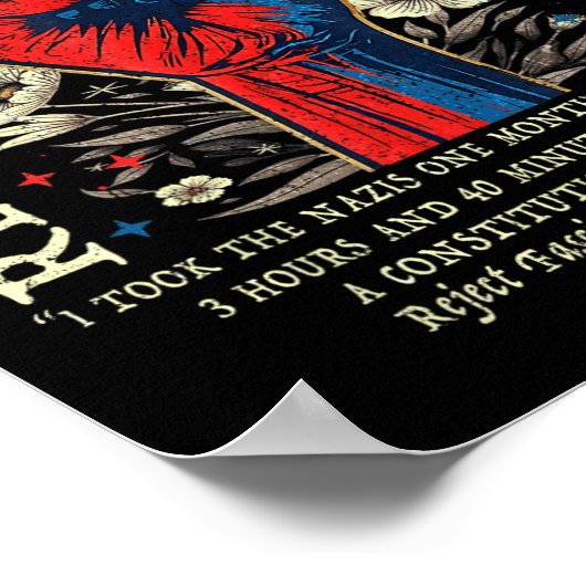 Weersta alsof het 1938 Duitsland Floral Boho Funny Poster (Hoek)