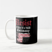 Weersta alsof het 1938 is Duitsland VS Vlag Koffiemok (Links)