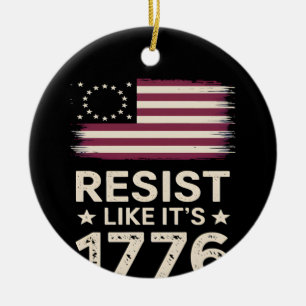 Weersta alsof het de Amerikaanse conservatieve vla Keramisch Ornament