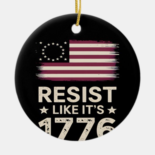 Weersta alsof het de Amerikaanse conservatieve vla Keramisch Ornament (Voorkant)