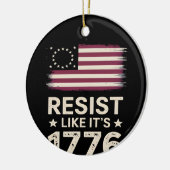Weersta alsof het de Amerikaanse conservatieve vla Keramisch Ornament (Links)
