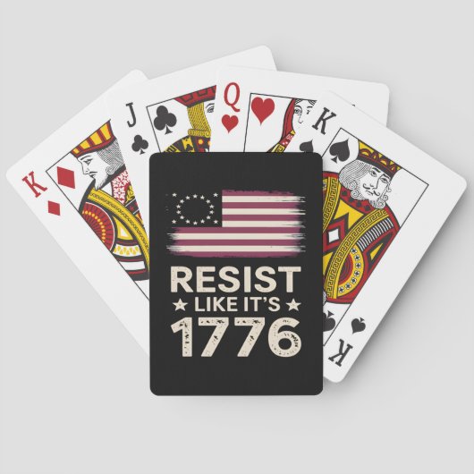 Weersta alsof het de Amerikaanse conservatieve vla Pokerkaarten (Achterkant)