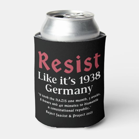 Weersta alsof het Duitsland van 1938 is Blikjeskoeler (Blikje Voorkant)
