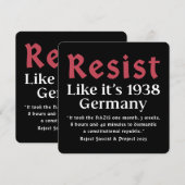 Weersta alsof het Duitsland van 1938 is Kaart (Voorkant / Achterkant)