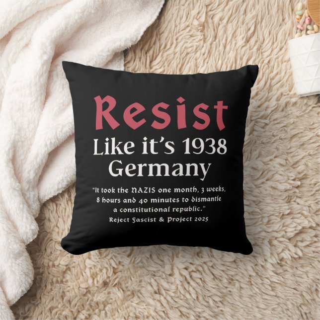 Weersta alsof het Duitsland van 1938 is Kussen (Deken)