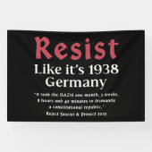 Weersta alsof het Duitsland van 1938 is Spandoek (Horizontaal)