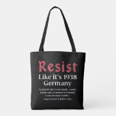 Weersta alsof het Duitsland van 1938 is Tote Bag (Achterkant)